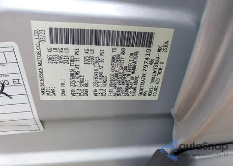 2023 Nissan Rogue Sv Fwd из США, поврежденный, VIN 5N1BT3BA7PC797410